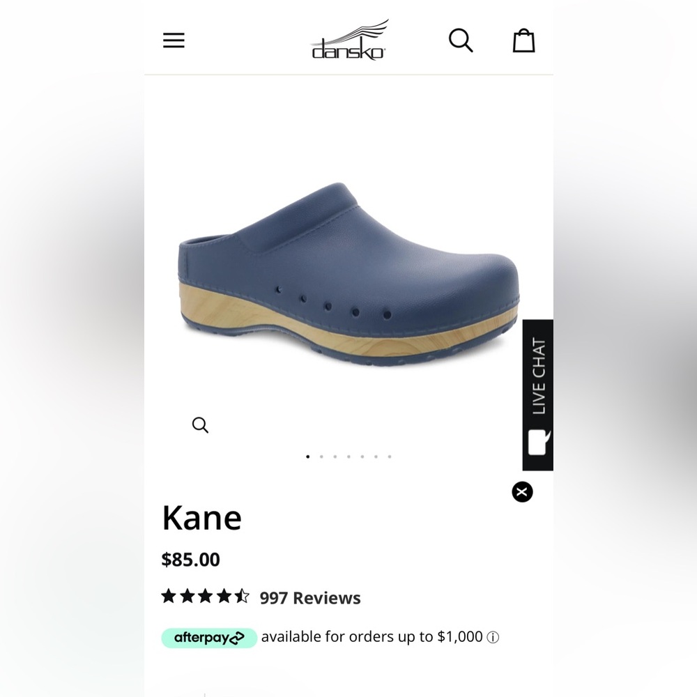 Dansko Kane clogs size 40- like new light blue (croc like)